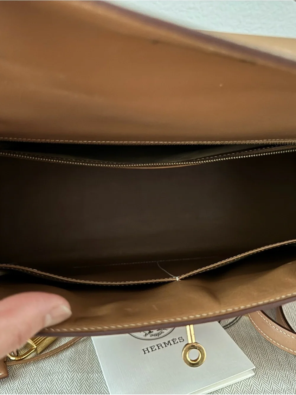 Hermes Kelly 32 Sellier Natural Chamonix GHW